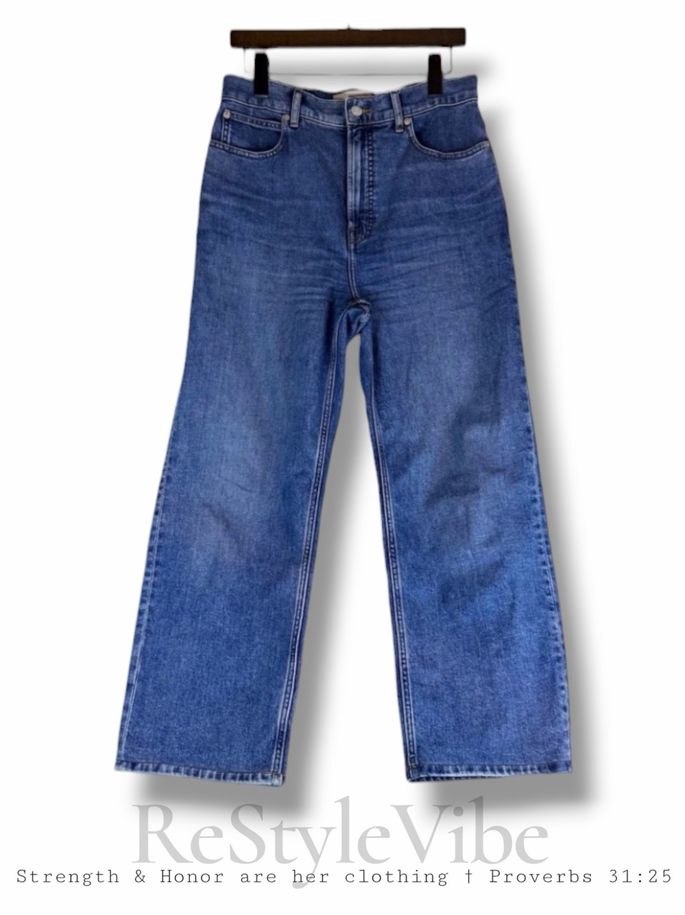 EVERLANE Women’s Size 28R Denim Jeans Way-High Jean Style Stretch High Rise